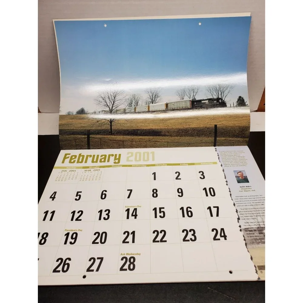 2001‎ Norfolk Southern Railroad Calendar - Oversize
